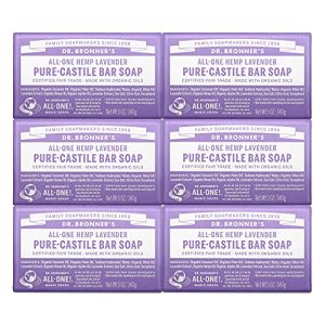 Dr. Bronner?s Lavender Bar Soap, Organic, 6-Pack, 5 oz