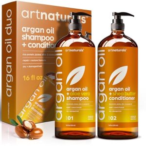 Argan Oil Shampoo & Conditioner Set - Sulfate-Free, Hydrating, 16 Fl Oz 2 PK