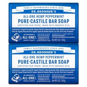 Dr. Bronner?s Peppermint Castile Soap, 5oz 2-Pack, Organic
