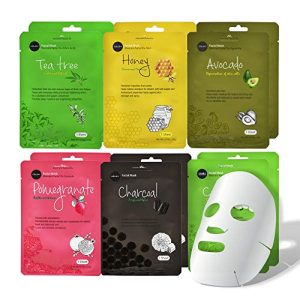 Celavi 12-Pack Korean Essence Facial Masks Moisturizing Mixed Variety