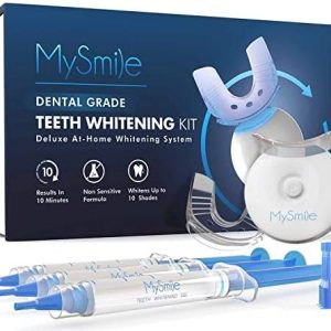 MySmile LED Teeth Whitening Kit: 10 Min Non-Sensitive Gel for Stain Removal