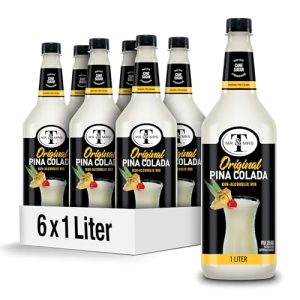 Mr & Mrs T Pina Colada Mix, 1L Bottle (Pack of 6), Cane Sugar Cocktail Mixer