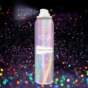 YOSCA 150ML Holographic Glitter Spray for Hair, Body, and Clothes – Quick-Drying