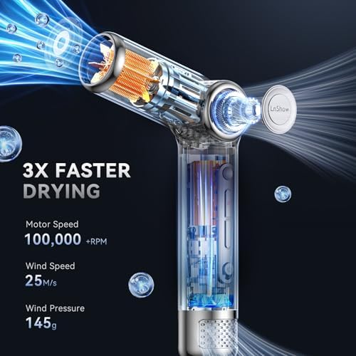 Foldable High-Speed Hair Dryer with Diffuser, 400M Plasma Ion Technology, Travel Size - Image 4