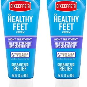 O'Keeffe's Night Treatment Foot Cream for Dry Cracked Feet, 3oz Tube (2-Pack)