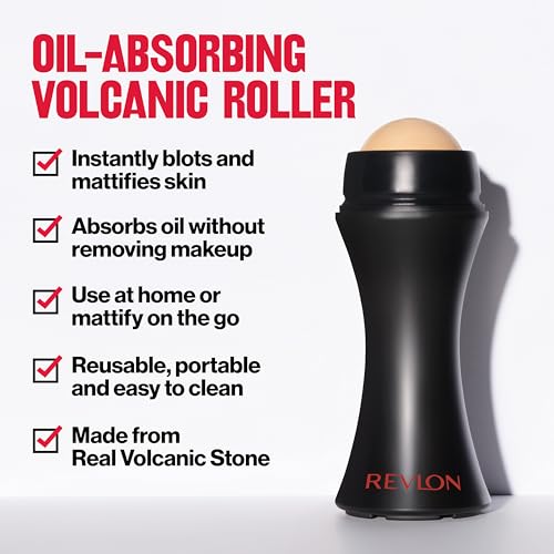 Revlon Volcanic Face Roller for Oily Skin Control, Reusable Mini Massage Tool - Image 2
