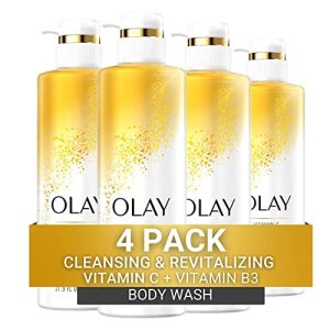 Olay Women's Body Wash, Vitamin C & B3, 20 fl oz, Pack of 4