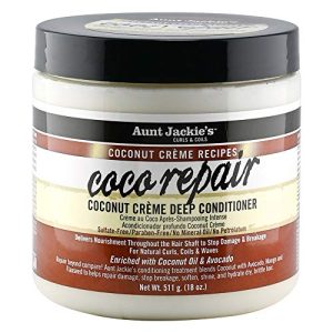 Aunt Jackie's Coco Repair Deep Conditioner for Natural Curls, 18 oz - Nourishes & Prevents Breakage