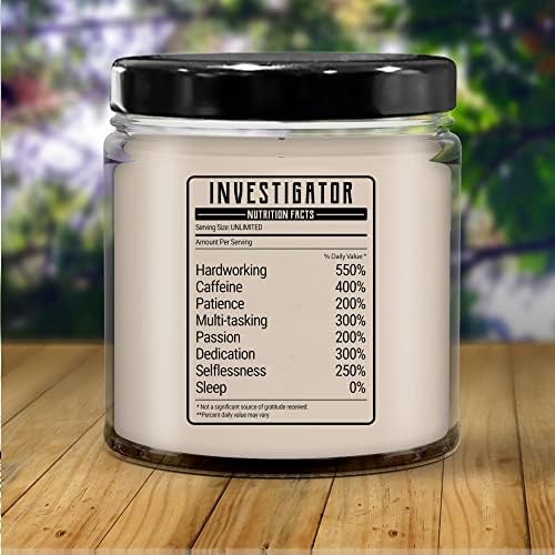 Investigator Candle 9oz - Gift for Investigators with Nutrition Facts - Image 4