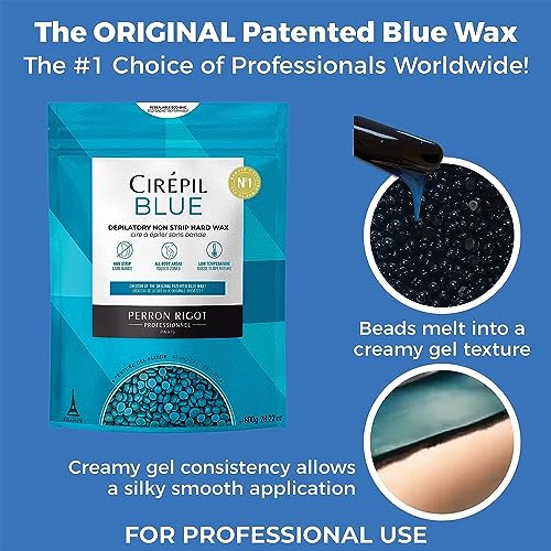Cirepil Blue 400g Unscented Wax Beads for Sensitive Skin - No Strip, Easy Peel-Off - Image 4