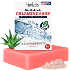 Calamine Soap Bar for Itchy Skin, Bug Bites, Eczema, Poison Ivy Relief