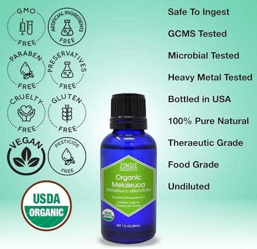 Zongle Therapeutics 100% Pure Organic Tea Tree Oil, 1 OZ - Image 3