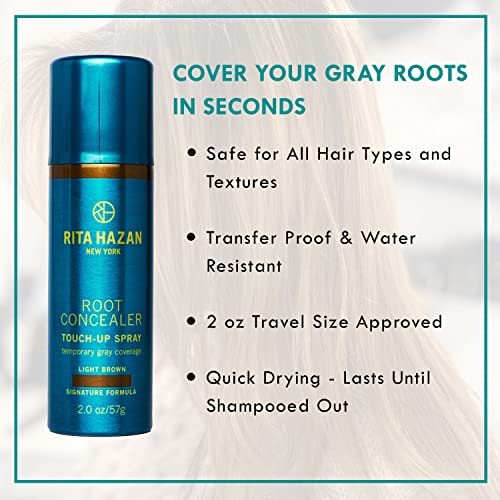 Rita Hazan Root Concealer Spray - Quick-Dry, Water-Resistant Gray Coverage - 2 oz - Image 3