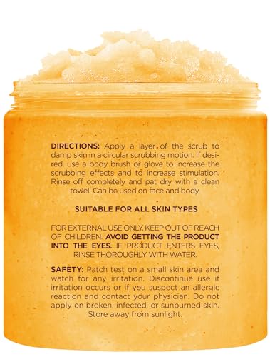 Brooklyn Botany Peach Bellini Honey Sugar Scrub 10 oz New Hydrating Exfoliating Body Care - Image 3