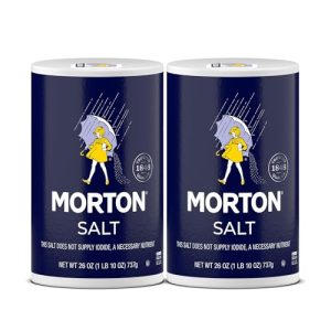 Morton Non-Iodized All-Purpose Salt, Round Cans, 2-Pack (26 Oz Each)