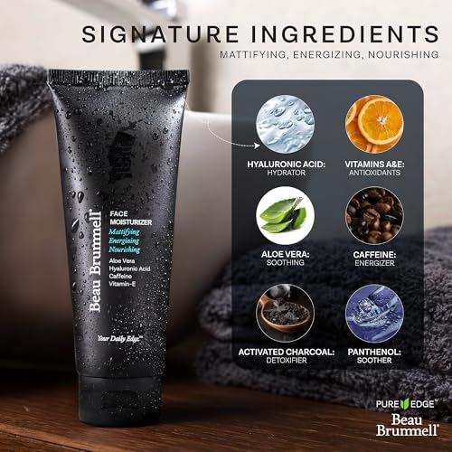 Beau Brummell Men?s Matte Face Moisturizer, 4 OZ, USA-made - Image 3