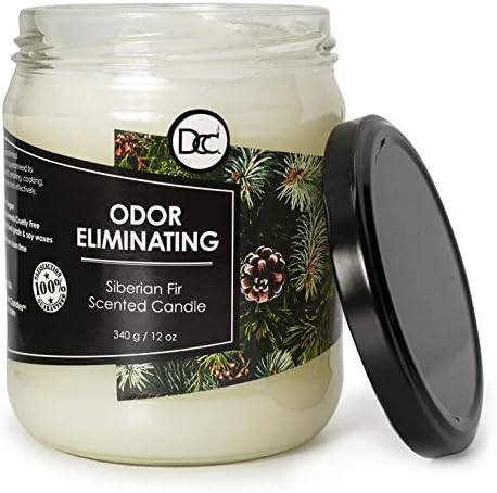 Siberian Fir Odor Eliminating Candle - 12oz Soy Blend, 80hr Burn, 95% Smell Reduction - Image 3