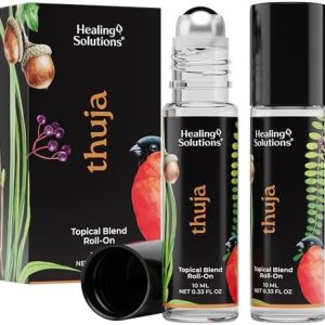 Organic Thuja Essential Oil Roll-On Set 2 Pack for Natural Skin Care