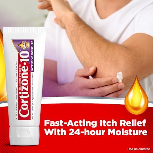 Cortizone 10 Anti-Itch Cream, 1% Hydrocortisone, 2 oz - Maximum Strength Moisture - Image 4