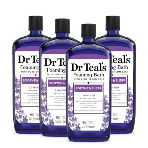 Dr Teal?s Lavender Epsom Salt Foaming Bath 34 fl oz, 4-Pack