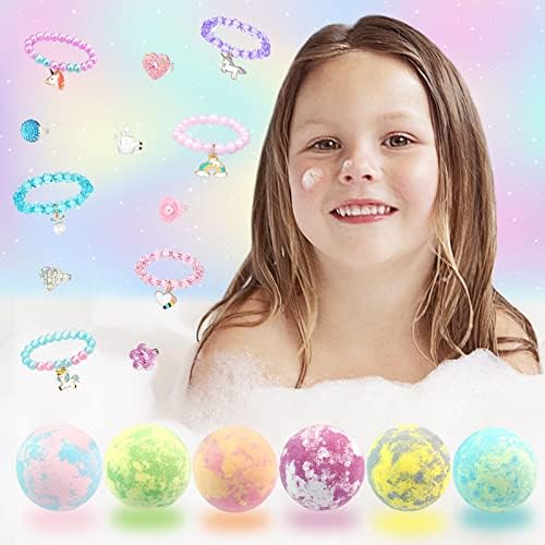 6 Organic Bath Bombs for Girls with Surprise Toys - Image 6