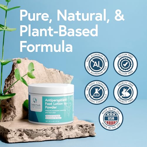 4oz Plant-Based Deodorizing Foot Powder and Moisturizing Lotion Set for Dry, Sweaty, Smelly Feet - Image 6