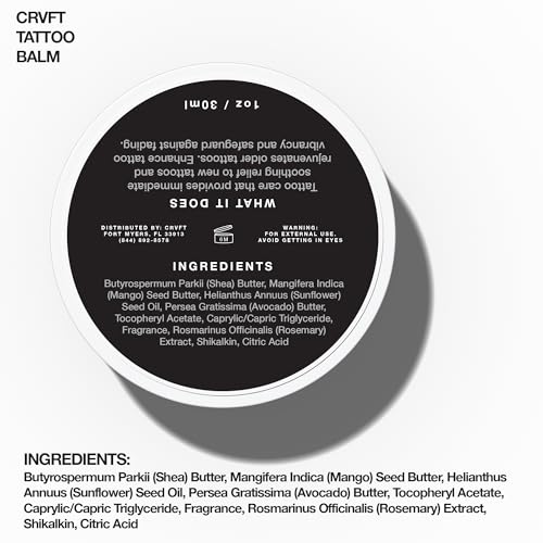 CRVFT Tattoo Balm 1oz - Travel Size Aftercare for New & Old Tattoos - Image 7