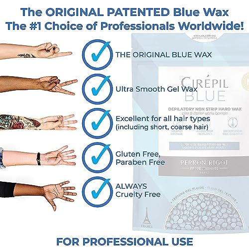 Cirepil Blue 400g Unscented Wax Beads for Sensitive Skin - No Strip, Easy Peel-Off - Image 6