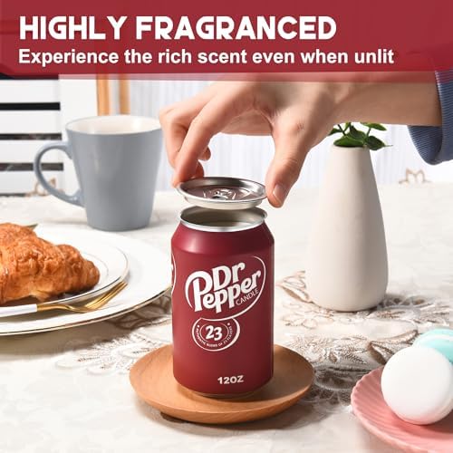 Dr Pepper Scented Candle - Authentic Soda Fragrance, 8oz Jar, Aesthetic Gift - Image 3
