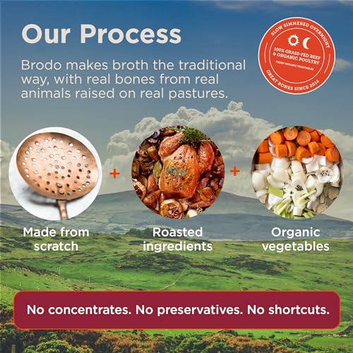 Brodo Organic Chicken Bone Broth, 6x8oz Pouches, No Preservatives, Classic Pack - Image 8