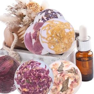 Floral Aromatherapy Bath Bomb Set, 6 Scents