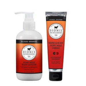 Dionis Goat Milk Blood Orange Lotion & Cream Bundle