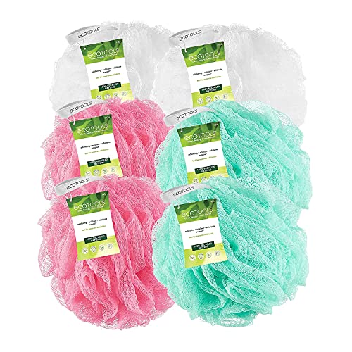 EcoTools Exfoliating EcoPouf, 6 Count, Eco-Friendly Loofah - Image 2