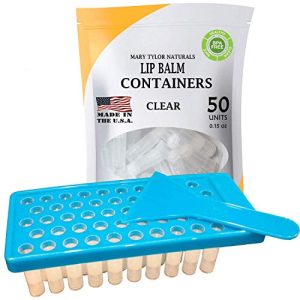 Mary Tylor Naturals Lip Balm Kit: 50 BPA-Free Containers, Fill Tray & Spatula