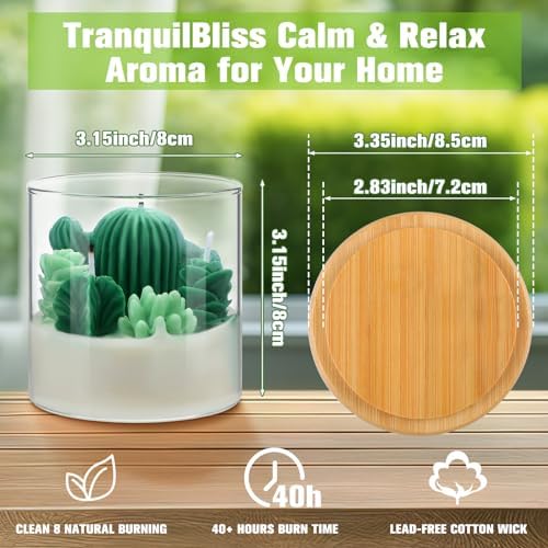 Tondiamo 3.15" Scented Cactus Candles for Home, Gifts, Weddings, and Showers - Image 2