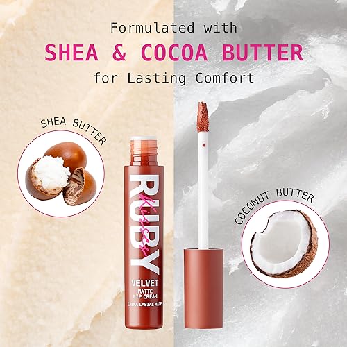 Ruby Kisses Velvet Lip Cream - Matte, Long-Lasting, Lightweight, Hydrating Lip Tint - Image 2