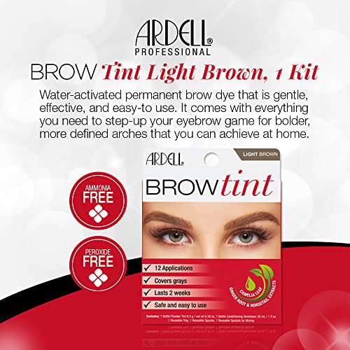 Ardell Light Brown Semi-Permanent Brow Tint Dye Kit - 1 Pack - Image 2