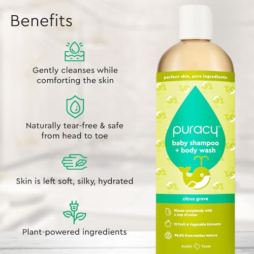 Puracy Children's Shampoo & Body Wash - 12 Oz, 2-Pack, Natural Ingredients, Silky Skin - Image 2