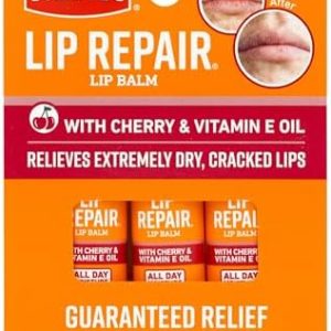 O'Keeffe's Cherry & Vitamin E Lip Repair Balm, Stick (Pack of 3)