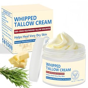 100% Grass Fed Beef Tallow Moisturizer Face Body 1.76 oz