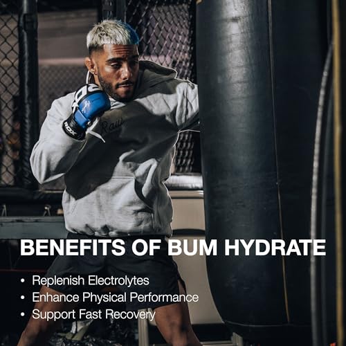 BUM Hydrate Electrolyte Powder Packets, Blue Raspberry, 20 Servings, Keto Free - Image 4