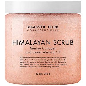 Himalayan Pink Salt Body Scrub with Collagen and Almond Oil 10 oz New