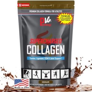 PhysiVantage Hydrolyzed Chocolate Collagen Peptides Powder Keto Friendly 16oz with Vitamin C BCAAs