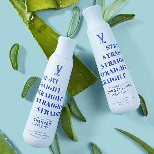 V&Co. Beauty 12 oz Straight Hair Moisturizing Conditioner Peptide Technology - Image 2