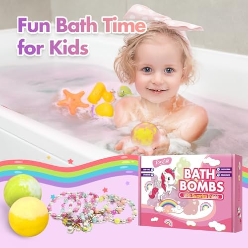 Unicorn Bath Bombs with Jewelry Surprise for Kids - Image 6