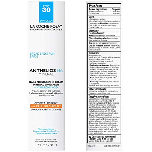 La Roche-Posay Anthelios Mineral Sunscreen Moisturizer SPF 30 with Hyaluronic Acid, 1.7 oz - Image 9
