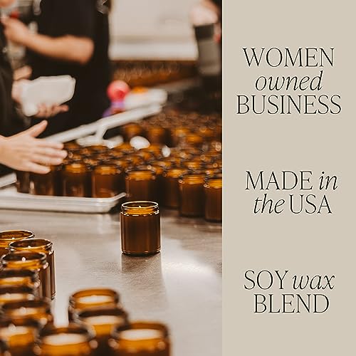 Fresh Apple Blossom Soy Candle | 9oz Amber Jar, 40+ Hour Burn Time, USA Made - Image 4