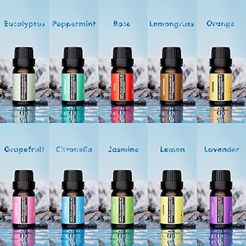 550ml Essential Oil Diffuser Gift Set with 10 Oils & 15 Lights (Yellow) - Image 3