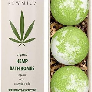 Organic Peppermint Eucalyptus Scented Hemp Bath Bombs 4 oz