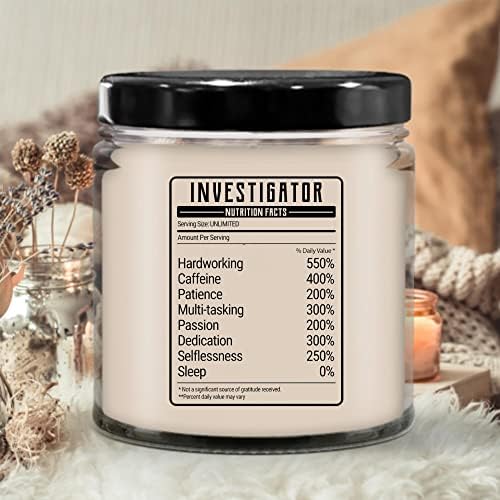 Investigator Candle 9oz - Gift for Investigators with Nutrition Facts - Image 3